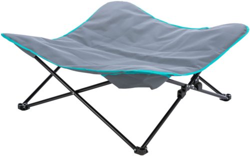 Trixie Camping bed for dog | Kemping ágy (szürke/petrolkék) kutyák részére, max:35 Kg - 88x32x88 cm 