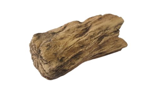 Érdes kerámia fatörzs egy oldalon zárt, dekoráció L -  9x15 cm