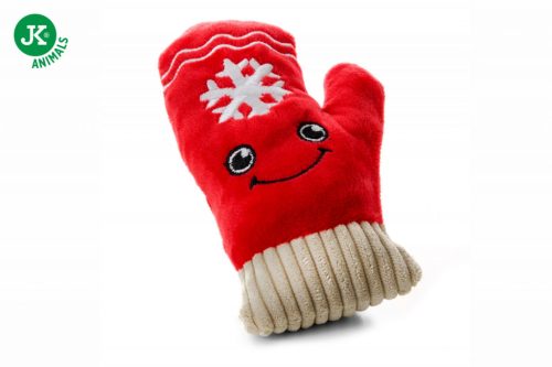JK | X-Mas Plüss Kutyajáték – Sípoló karácsonyi kesztyű (16 cm)