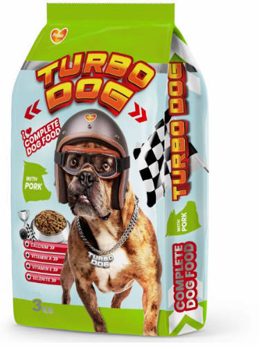 Turbo Dog | Adult Pork (sertés) száraztáp - Felnőtt kutyák részére - 3kg