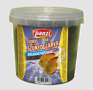  Panzi | Vörös szúnyoglárva | Díszhaltáp  - 110 g (vödrös)