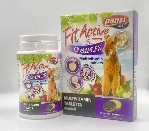 Panzi | FitActive vitamin FIT-a-Complex - multivitamin (almával) kutyák részére - 60db