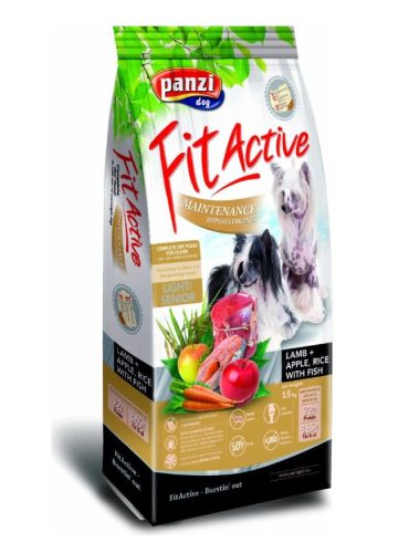 Panzi | FitActive Hypoallergenic Maintenance | Ételallergiás felnőtt kutyáknak | Száraztáp | Bárány, rizs és alma - 15 kg