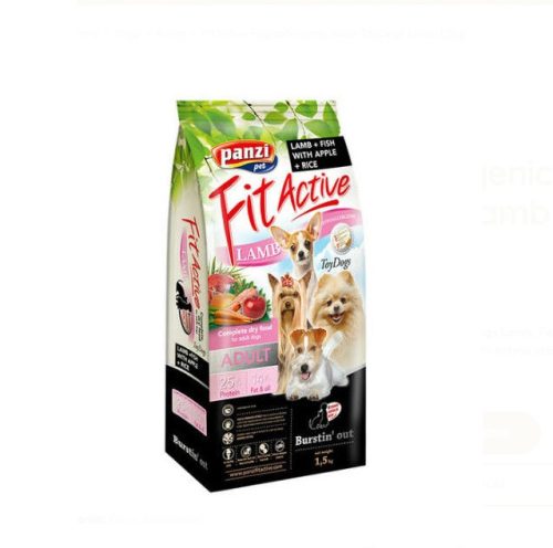 Panzi | FitActive ToyDogs Hypoallergenic | Kistestű felnőtt kutyáknak | Száraztáp | Bárány  - 1,5 kg