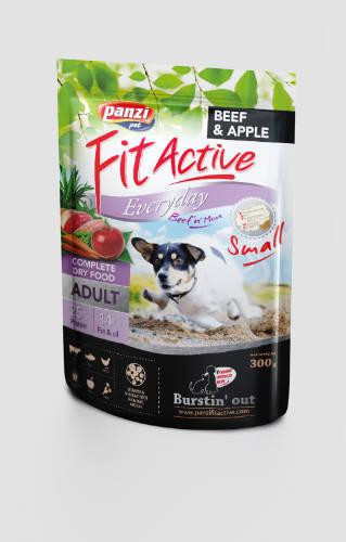 Panzi | FitActive Everyday | Kistestű felnőtt kutyáknak | Száraztáp | Marha és alma - 300 g