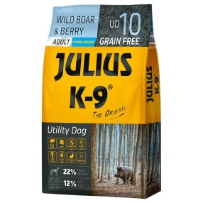  Julius K-9 | Utility Dog Hypoallergenic | Száraztáp | Felnőtt kutyáknak | Vaddisznó, bogyó - 10 kg
