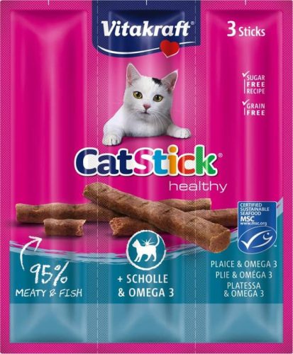 Vitakraft | Cat Stick Mini | Jutalomfalat | Lepényhal, omega3 - 3x6 g