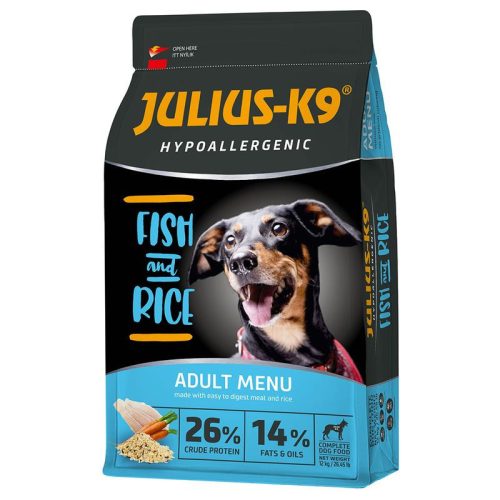 Julius K-9 | Hypoallergenic | Száraztáp | Felnőtt kutyáknak | Hal, rizs - 3 kg