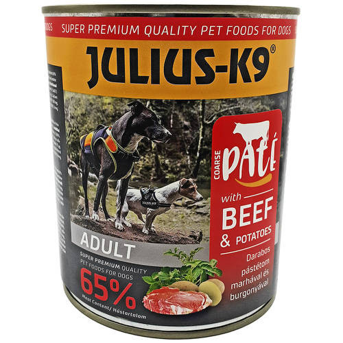 Julius K-9 | Felnőtt kutyáknak | Konzerv | Marha és máj pástétom - 800 g