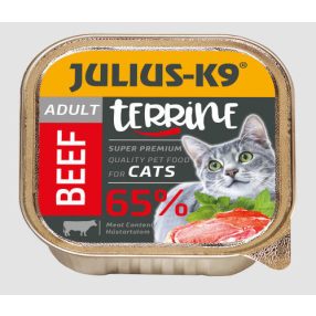   Julius K-9 | Cat Terrine | Felnőtt macskáknak | Alutálas | Nedveseledel | Marha - 100 g