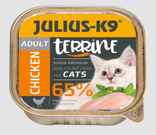 Julius K-9 | Cat Terrine | Felnőtt macskáknak | Alutálas | Nedveseledel | Csirke - 100 g