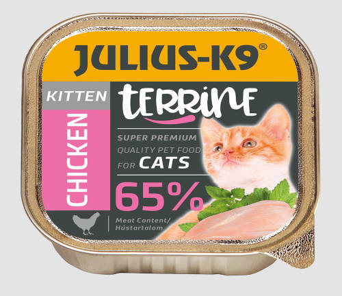 Julius K-9 | Cat Terrine | Kölyök macskáknak | Alutálas | Nedveseledel | Csirke - 100 g