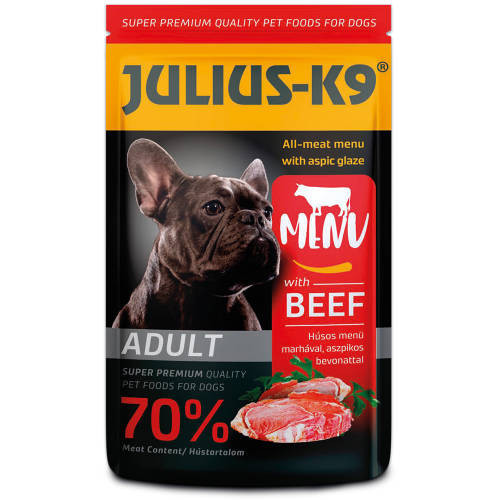 Julius K-9 | Felnőtt kutyáknak | Alutasakos | Marha - 125 g