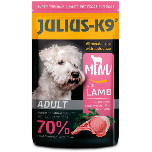 Julius K-9 | Felnőtt kutyáknak | Alutasakos | Bárány - 125 g