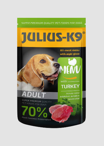 Julius K-9 | Felnőtt kutyáknak | Alutasakos | Pulyka - 125 g