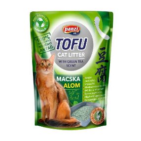  Panzi Tofu | Nyövényi alapú, zöld tea illatú macskaalom - 2,5 Kg
