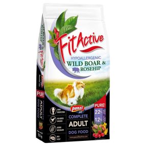   Panzi | FitActive | PURE Hypoallergenic | Felnőtt kutyáknak | Száraztáp | Vaddisznó és csipkebogyó - 12 kg