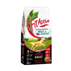   Panzi | FitActive | PURE Hypoallergenic | Felnőtt kutyáknak | Száraztáp | Marha és csipkebogyó - 3 kg