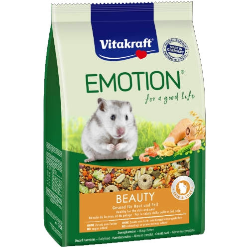 Vitakraft Emotion Beautiy Hamster | Teljes értékű törpehörcsög eleség - 300 g