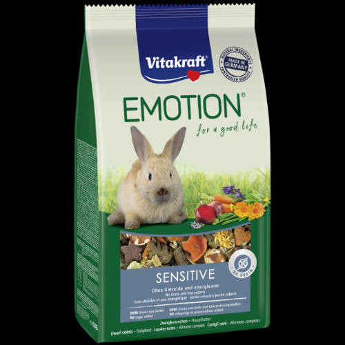 Vitakraft Emotion Sensitive All Ages Rabbit | Teljes értékű eledel gabonamentes – törpenyulak számára – 600 g