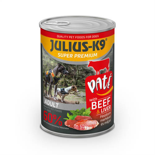 JULIUS-K9 | DOG Beef&Liver konzerv (marha&máj) - 400g