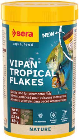 Sera Vipan Nature | Lemezes alapeleség minden típusú díszhal számára – 250 ml / 60 g