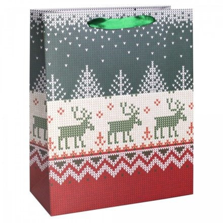 Ajándéktasak |  Metál rénszarvasos - 26x32cm