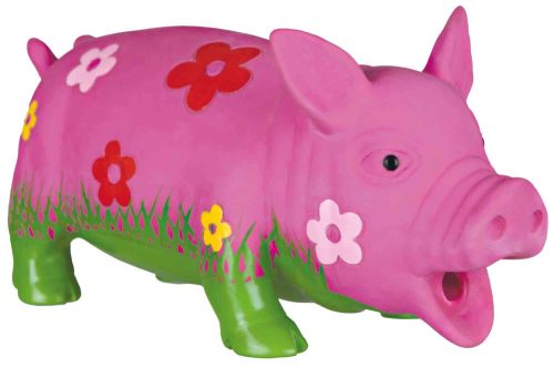 Trixie Pig Dog Toy | Latex játék (virágos disznó) kutyák részére - 20 cm