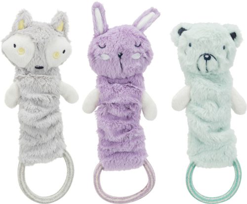 Trixie Junior Dangling Toy | Játék plüssből (farkas, nyuszi vagy maci) kutyák részére - 33 cm