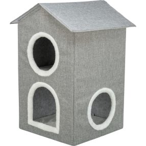   Trixie Luna | Prémium szövet bújó és kuckó macskák részére – 47 × 67 × 47 cm, világosszürke