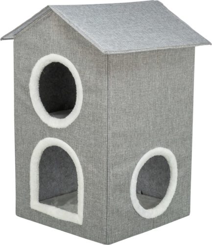 Trixie Luna | Prémium szövet bújó és kuckó macskák részére – 47 × 67 × 47 cm, világosszürke