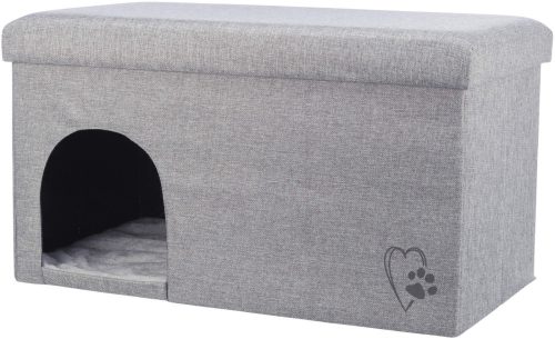 Trixie Kimy Cave | Bújó (világosszürke) kutyák és macskák részére - 72x40x40 cm