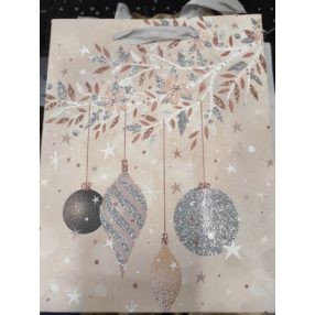 Ajándéktasak | Glitteres dísz mintás - 18x23cm