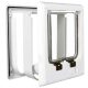 Trixie 4-Way Flap Door | Elektromágneses kutya- és macskaajtó – 21,1 × 24,4 cm, fehér