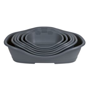   Trixie Plastic Bed Sleeper | Műanyag fekhely (sötét szürke) kutyák részére - 68x47 cm