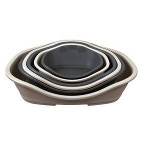   Trixie Sleeper Plastic Bed | Műanyag fekhely (sötétszürke) kutyák részére - 72x88 cm