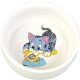 Trixie | Ceramic Bowl kerámia tál macskáknak – fehér, mintás (0,3 l / Ø11 cm)
