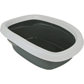   Trixie  | Carlo Litter Tray, with Rim - peremes alomtálca (sötét szürke/világos szürke) macskák részére (31x14x43cm)