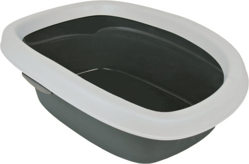 Trixie | Carlo Litter Tray, with Rim - peremes alomtálca(sötét szürke/világos szürke) macskák részére (38x17x51cm)