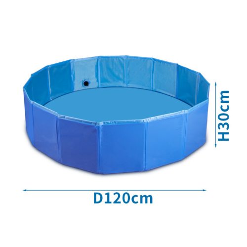 Nobleza | összecsukható PVC medence kutyának, 120*30cm - kék