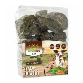   NatureLand | Hay Blocks – széna kockák sárgarépával 600 g