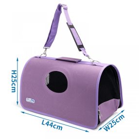   Nobleza | Puha falú kisállatszállító táska lila színben – 44 x 25 x 25 cm