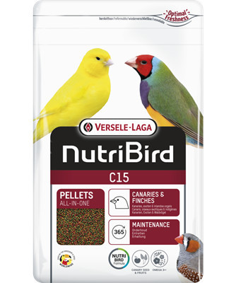 Versele-Laga | NutriBird C15 | Teljes értékű pellet eledel kanáriknak és pintyeknek - 1 kg