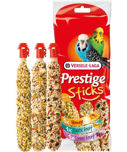 Versele-Laga | Prestige Sticks| Ttriplarúd (méz,erdei- és exotikus gyümölcsökkel)kiegészítő eleség papagájok részére - 90g