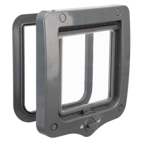   Trixie | 2-Way Flap Door - kutya és macskaajtó (szürke) - 20x22cm