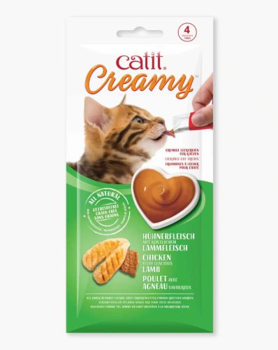 Catit Creamy | Jutalomfalat krém | Csirke, bárány - 4x10g