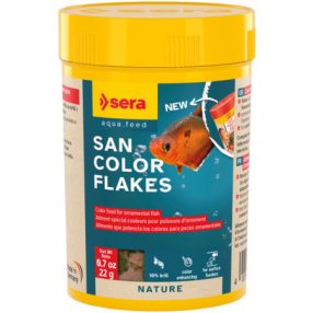   Sera San Color Flakes | Színfokozó lemezes táp minden díszhal számára – 100 ml / 22 g