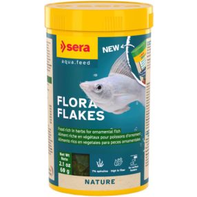  Sera Flora Flakes | Növényi lemezes táp növényevő díszhalak számára – 250 ml / 60 g