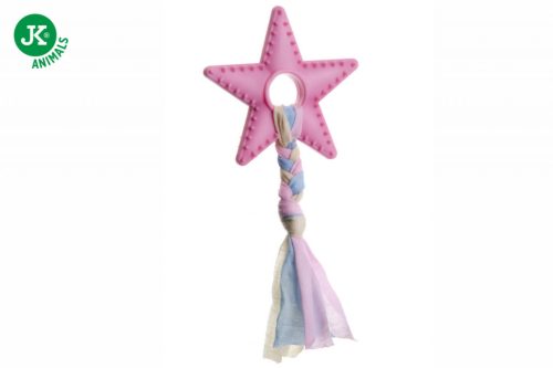 JK | tüskés gumicsillag csomóval, 9cm, pink