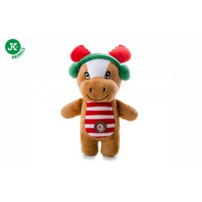   JK | Rénszarvas X-Mas – Karácsonyi plüss sípoló játék kutyáknak (23 cm)